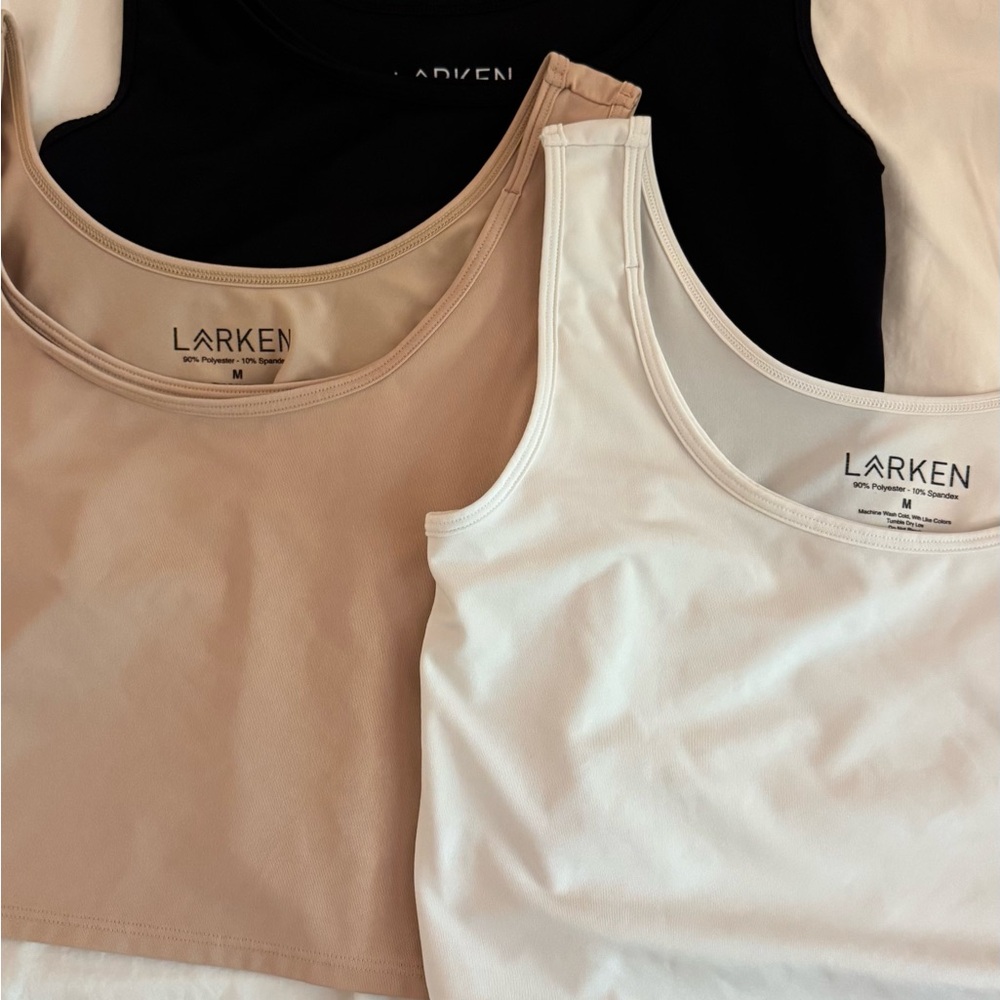 Nursing / Pumping Tank Tops - Black, Tan, and White 3pk size medium